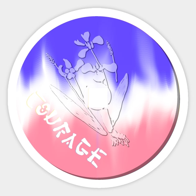 Courage Token - Trans Pride Sticker by LochNestFarm